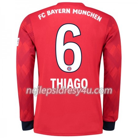 Fotbalový Dres FC Bayern Mnichov Thiago 6 Domácí 2018/19 Dlouhý Rukáv